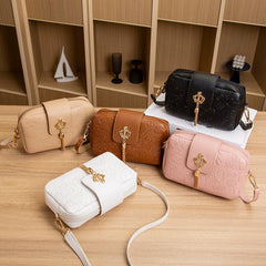 Mini Embossing Crossbody Pillow Bag PU Leather Textured Bag