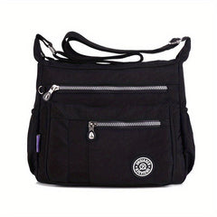 Waterproof Nylon Crossbody Bag Large Capacity Travel Bag Pockets Shoulder Purse