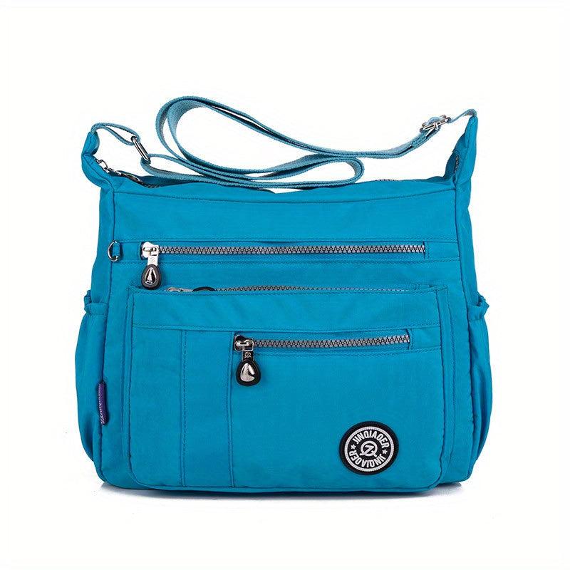 Waterproof Nylon Crossbody Bag Large Capacity Travel Bag Pockets Shoulder Purse