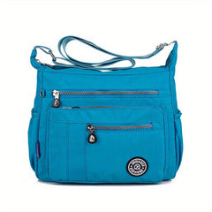 Waterproof Nylon Crossbody Bag Large Capacity Travel Bag Pockets Shoulder Purse