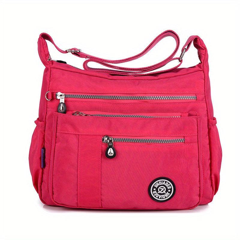 Waterproof Nylon Crossbody Bag Large Capacity Travel Bag Pockets Shoulder Purse
