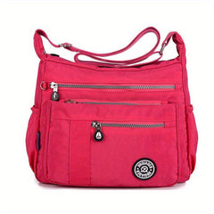 Waterproof Nylon Crossbody Bag Large Capacity Travel Bag Pockets Shoulder Purse