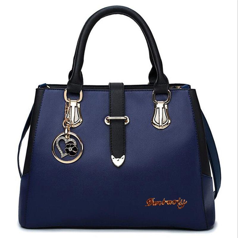 Faux Leather Shoulder Bag with Letter Detail