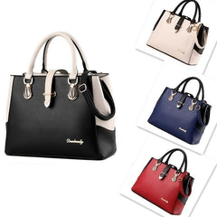 Faux Leather Shoulder Bag with Letter Detail