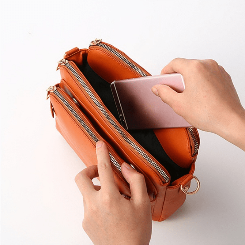 Stylish Crossbody Bag with Zipper Closure for Women