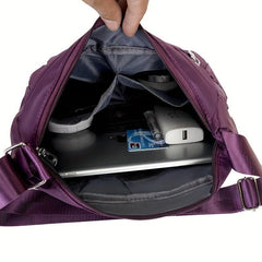 Casual Ruched Crossbody Bag Women's Purses Nylon Shoulder Bag