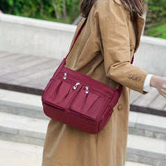 Casual Ruched Crossbody Bag Women's Purses Nylon Shoulder Bag