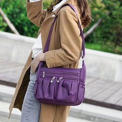 Casual Ruched Crossbody Bag Women's Purses Nylon Shoulder Bag