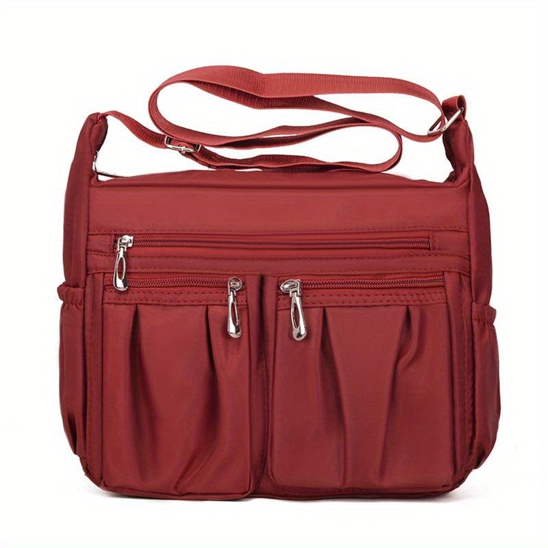Casual Ruched Crossbody Bag Women's Purses Nylon Shoulder Bag