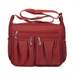 Casual Ruched Crossbody Bag Women's Purses Nylon Shoulder Bag