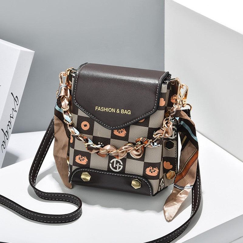 Plaid Pattern Flap Phone Bag Mini Crossbody Bag