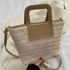 Straw Woven Crossbody Bag Boho Style Beach Bag