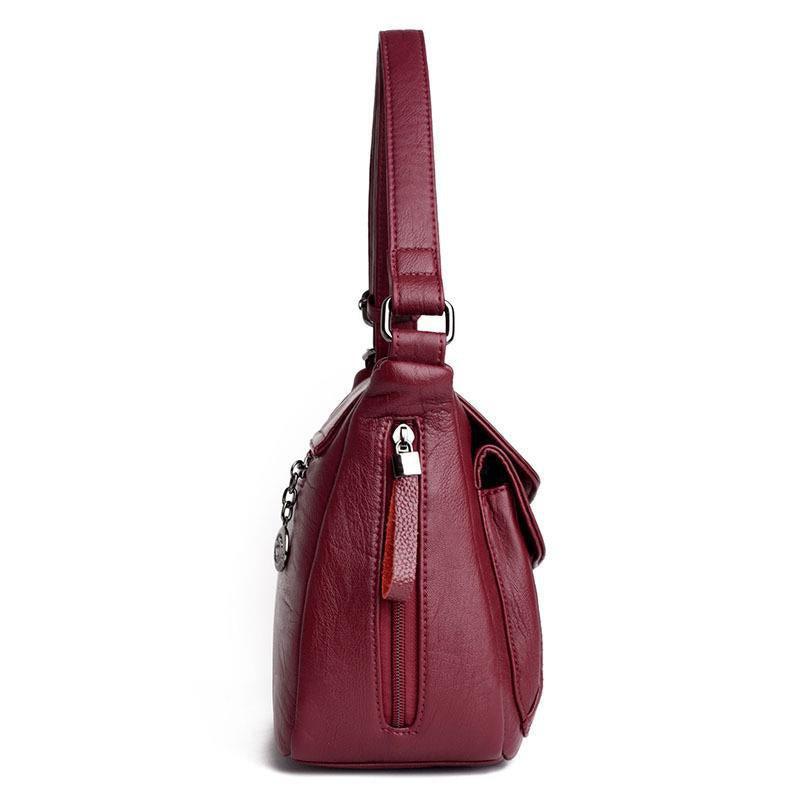 Flap Crossbody Bag Women's Leather Shoulder Bag
