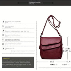 Flap Crossbody Bag Women's Leather Shoulder Bag