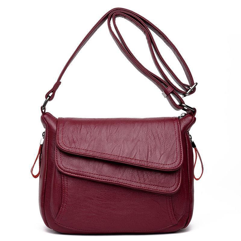 Flap Crossbody Bag Women's Leather Shoulder Bag