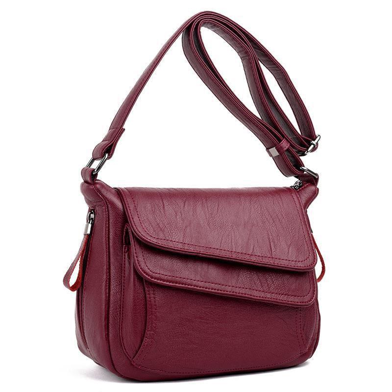 Flap Crossbody Bag Women's Leather Shoulder Bag