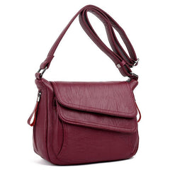 Flap Crossbody Bag Women's Leather Shoulder Bag