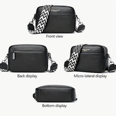 Small Leather Crossbody Bag with Guitar Strap for Women