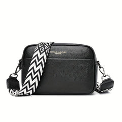 Small Leather Crossbody Bag with Guitar Strap for Women