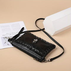 Skull & Studded Crossbody Bag Clutch Purse Handbag