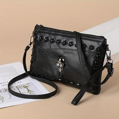 Skull & Studded Crossbody Bag Clutch Purse Handbag