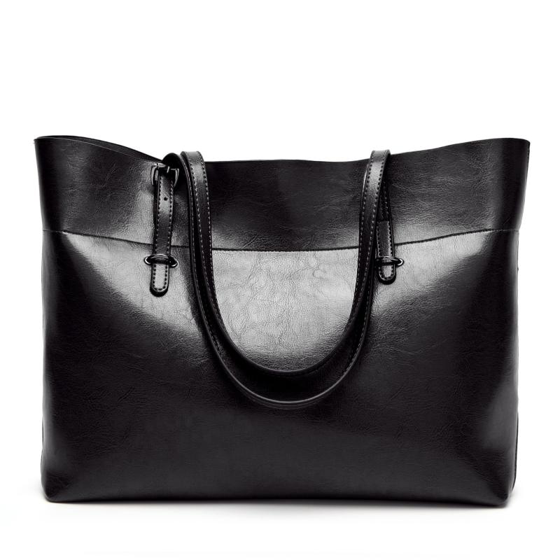 Vintage Faux Leather Shoulder Bag Large Capacity Tote Bag