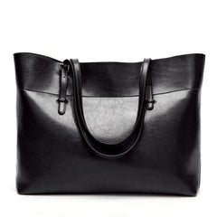 Vintage Faux Leather Shoulder Bag Large Capacity Tote Bag