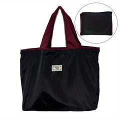 Large Capacity Drawstring Tote Bag Nylon Durable Lightweight Shoulder Bag