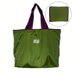 Large Capacity Drawstring Tote Bag Nylon Durable Lightweight Shoulder Bag