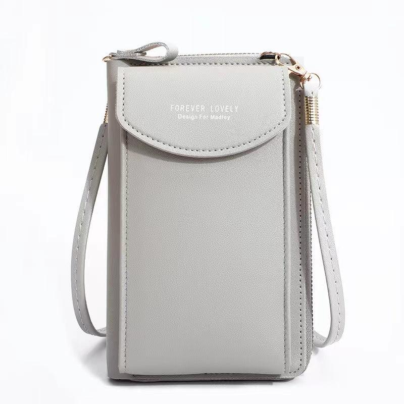 Mini Shoulder Wallet Zipper Phone Purse Faux Leather Crossbody Bag