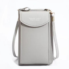 Mini Shoulder Wallet Zipper Phone Purse Faux Leather Crossbody Bag