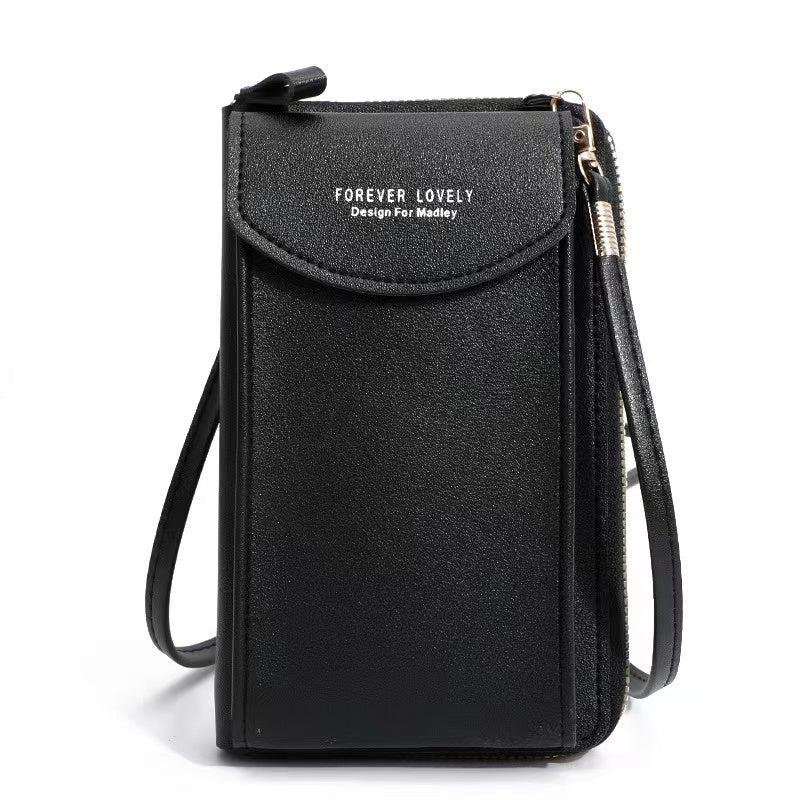 Mini Shoulder Wallet Zipper Phone Purse Faux Leather Crossbody Bag