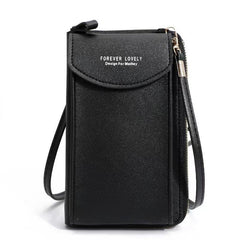 Mini Shoulder Wallet Zipper Phone Purse Faux Leather Crossbody Bag