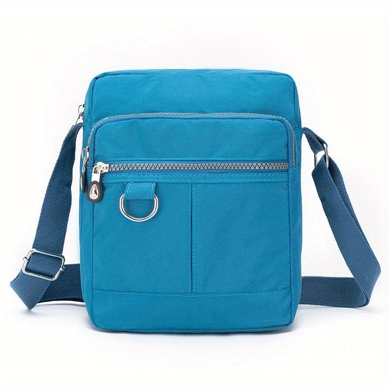 Waterproof Shoulder Bag Women's Nylon Square Purse Lightweight Crossbody Bag