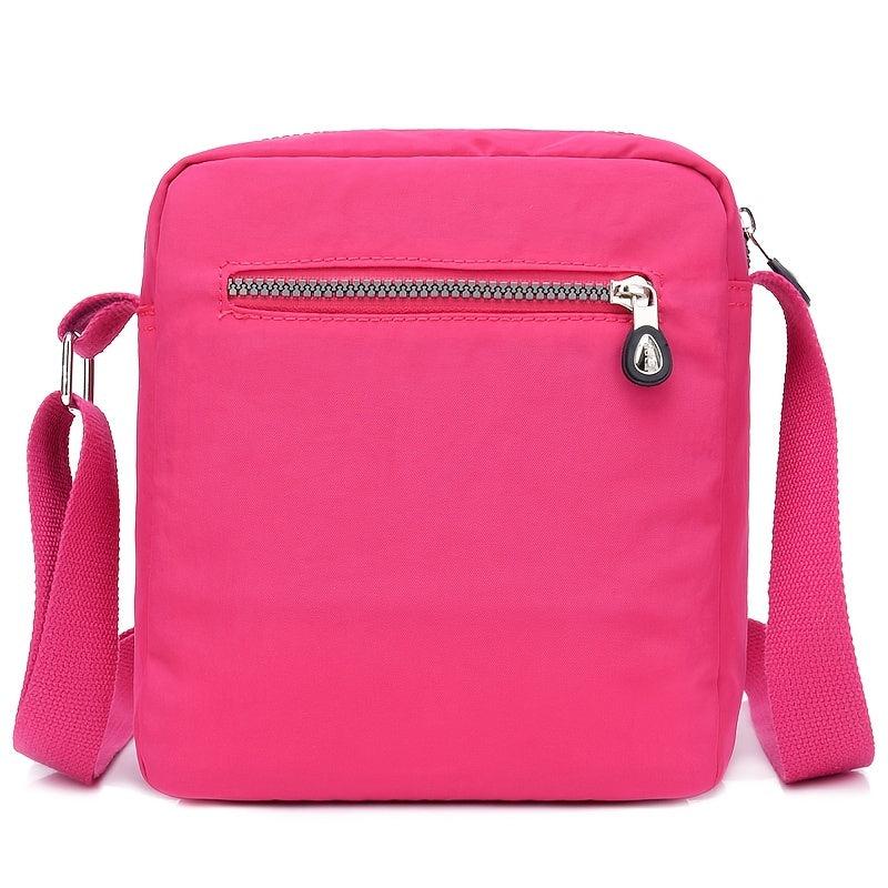 Waterproof Shoulder Bag Women's Nylon Square Purse Lightweight Crossbody Bag