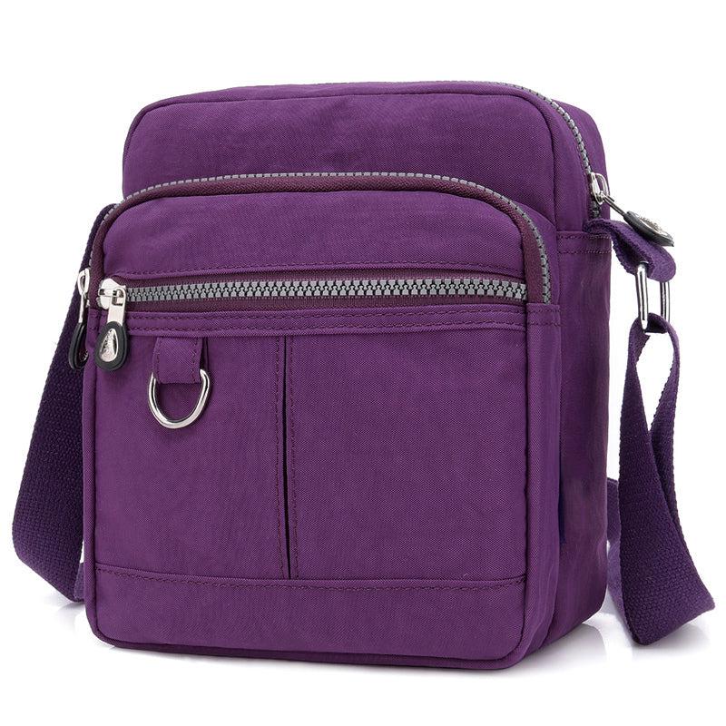 Waterproof Shoulder Bag Women's Nylon Square Purse Lightweight Crossbody Bag