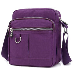Waterproof Shoulder Bag Women's Nylon Square Purse Lightweight Crossbody Bag