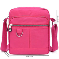 Waterproof Shoulder Bag Women's Nylon Square Purse Lightweight Crossbody Bag
