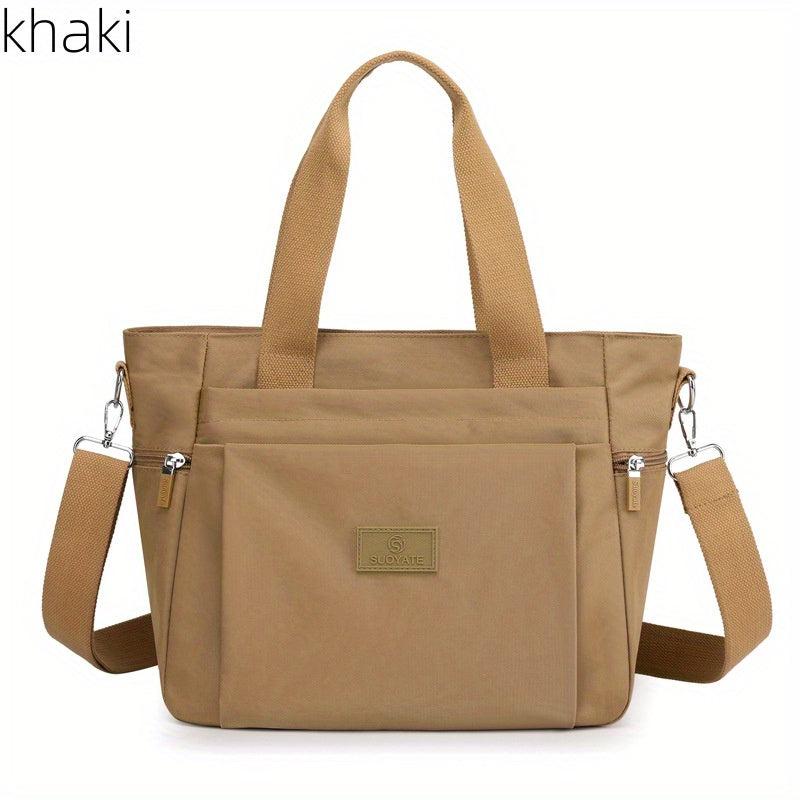 Nylon Shoulder Bag Waterproof Tote Bag Large Capacity Crossbody Bag