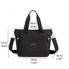 Nylon Shoulder Bag Waterproof Tote Bag Large Capacity Crossbody Bag