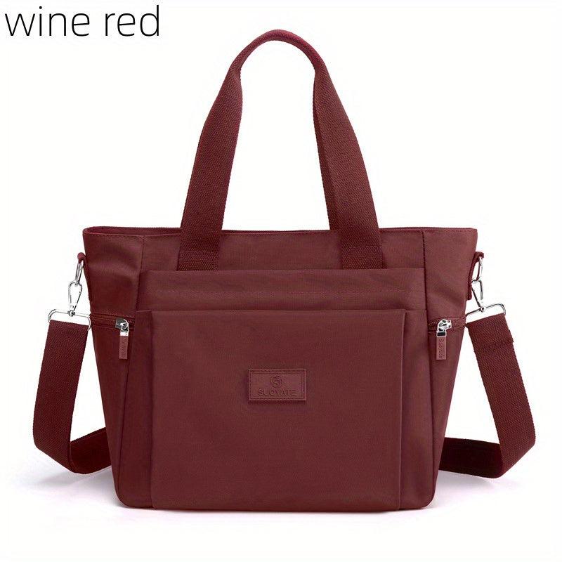 Nylon Shoulder Bag Waterproof Tote Bag Large Capacity Crossbody Bag