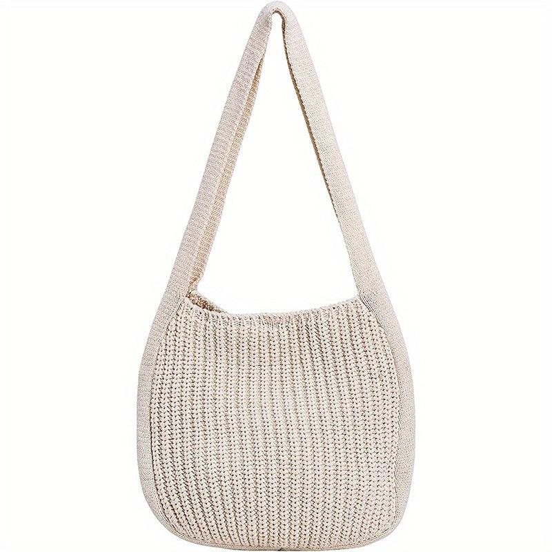 Women's Crochet Tote Bag Knitted Shoulder Bag Large Capacity