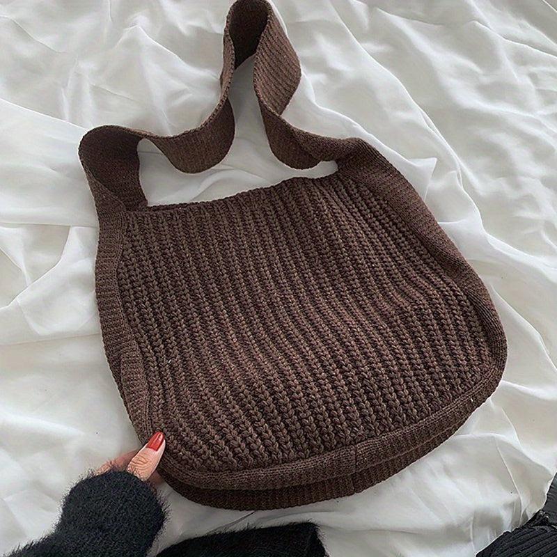 Women's Crochet Tote Bag Knitted Shoulder Bag Large Capacity