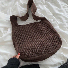 Women's Crochet Tote Bag Knitted Shoulder Bag Large Capacity