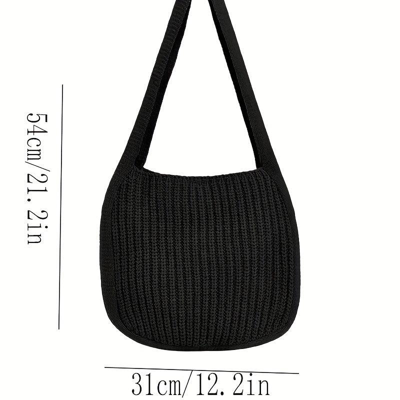 Women's Crochet Tote Bag Knitted Shoulder Bag Large Capacity