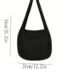 Women's Crochet Tote Bag Knitted Shoulder Bag Large Capacity