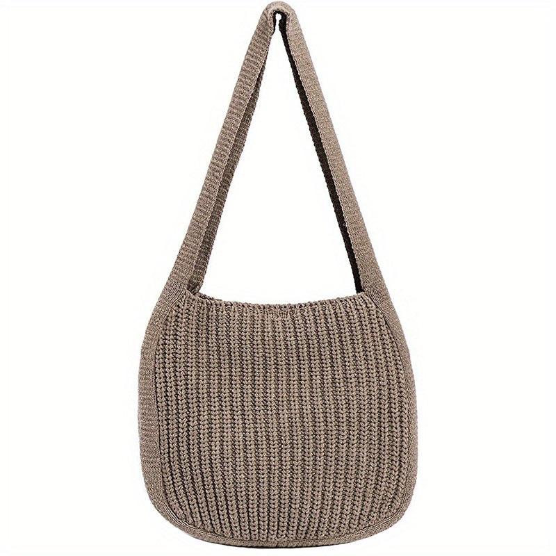 Women's Crochet Tote Bag Knitted Shoulder Bag Large Capacity