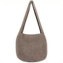 Women's Crochet Tote Bag Knitted Shoulder Bag Large Capacity
