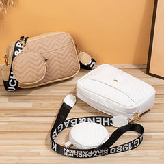 Quilted Shoulder Bag With Coin Purse Small Crossbody Bag