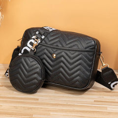 Quilted Shoulder Bag With Coin Purse Small Crossbody Bag
